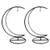 BESPORTBLE 2Pcs Ornament Display Stand Iron Hanging Moon Shaped Rack Holder for Hanging Glass Globe Air Plant Terrarium Witch Ball Home Wedding Decoration