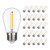 25 Pcs iSoptox S14 LED Edison Replacement Light Bulbs for Outdoor String Lights, Waterproof  and  Shatterproof, 1W Equivalent to 10W Incandescent Bulb, Warm White 2200K Vintage LED Filament Bulb, E26 Base