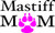 WickedGoodz Pink Paw Mastiff Mom Vinyl Window Decal - Dog Breed Bumper Sticker - Perfect Mastiff Dog Pet Owner Gift