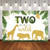 Avezano Boy Second Birthday Backdrop Two Wild Safari Theme Party Background Jungle Animals Decoration Banner -7x5ft-