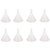 DEDC 8 Pack Clear Plastic Filter Funnel Oil Funnels Liquid Transfer Funnel for Kitchen Laboratory Garage Car Liquids 150mm, 5.9 Inches Dia Mouth