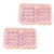 2Pcs Plastic Refrigerator Egg Trays with Cover Stackable Egg Storage Box with 34 Egg Grooves for Fridge Kitchen Restaurant