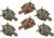 Set of 6 Turtle Squishy Blob Mesh Ball with Soft Web - Squishy Fidget Ball with Water Beads.