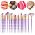 20pcs Make Up Brushes Kit?Diamond Shape Makeup Brushes Kit Beauty Brushes Kit?Loose Powder Brush Foundation Brush Eyeshadow Brush Fan Brush Kit?Foundation Brush Blending Face Powder Blush brush