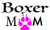 WickedGoodz Vinyl Pink Paw Boxer Mom Decal - Dog Bumper Sticker - Perfect Pet Owner Gift