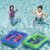 Inflatable Pool Games Floating Cornhole Toss Set Corn-Toss Board  and  Floating Bean Bags for Pool Lawn,Bean Bags Toss Game for Kids Toddler Adult 2 Sets