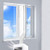 Portable Air Conditioner Window Seal - 400CM/157.5 Universal Airlock Window Sealing Cloth for Mobile Air-conditioning  and  Tumble Dryer with Zip and Adhesive Fastener