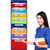 8 Pockets Hanging File Organizer Over The Door Storage Pocket Chart with Clear Label Slot Wall Mounted File Paper Mail Sorter Bag Hanging Wall File Organizer Folder for Classroom Home Office