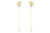 Multi-color Cubic Zirconia  and  Shell Pearl Flower Chain Dangle Earrings In 925 Sterling Silver
