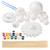 Pllieay Solar System Model Foam Ball Kit Includes 14PCS Mixed Sized Polystyrene Spheres Balls, 12PCS Bamboo Sticks, 12 Color Pigments, 2PCS Painting Brushes for School Science Projects