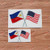 Philippines American Flags USA Pilipinas Filipino Vinyl Decal Sticker - 2 Pack Glossy, 4 Inches, 6 Inches