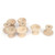 Aexit Wooden Round Cabinet Hardware Shaped Cabinet Cupboard Door Drawer Pull Knob Pulls Handle 8Pcs