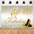MEHOFOND Happy 50th Birthday Party for Women Decoration Backdrop Gold High Heels and Champagne Fabulous 50th Birthday Photography Background Studio Props Banner Vinyl 7x5ft