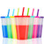 Color Changing Cups Tumblers with Lids Straws - 7 Reusable Bulk Tumblers Plastic Cold Cups for Adults Kids 16oz Tumbler