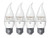GE Lighting LED 2.5-Watt -25-watt Replacement- Bent Tip Light Bulb with Medium Base, Clear Soft White -4 Bulbs-