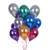 WLPARTY Party Balloons 12inch 50pcs Assorted Color Metallic Latex Balloons Birthday Helium Balloons