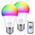 Peteme Alexa Smart Light Bulbs, LED Cool/Warm White RGB Color Changing WiFi Smart Bulbs That Work with Alexa, Siri, Echo, Google Home -No Hub Required-, E26 A19 60W Multicolor -2 Pack-
