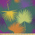Lunarable Tropical Fabric by The Yard, Exotic Jungle Foliage Overlapping Silhouette of Fan Palm Tree Leaves Messy Design, Microfiber Fabric for Arts and Crafts Textiles  and  Decor, Multicolor