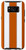 Galaxy S8 Texas Fan Burnt Orange White Striped Pattern Long Horn Case