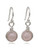 Sterling Silver Rose Quartz Gemstone Dangle Drop Earrings