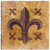 Thirstystone Ambiance Travertine Coaster, Multicolored, Fleur de Lis