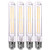 4 Pack T10 LED Bulb 8W Dimmable E26 Base Tubular Light Bulb 2700K Warm White 75W Equivalent 800lm T10 Bulb for Rustic Pendant, Wall scones Tube Light Bulbs Desk Lamp Vintage Edison Long Light Bulb