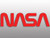 RED NASA Worm Letters Sticker -Space Logo Window Decal Lettering-