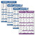 Palace Learning 4 Pack - Dumbbell Workout Posters Volume 1, 2  and  3  plus Yoga  and  Stability Ball Exercise Chart - Set of 4 Posters -Laminated, 18" x 24"-