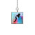 Two Cat Silhouette Fan/Light Pull Square Pendant with Chain