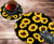 Round Mouse Pad and Coasters Set, Sunflower Mousepad, Anti Slip Rubber Round Mousepads Desktop Notebook Mouse Mat for Working and Gaming