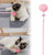 Fuzzy Ball Teaser and Exerciser for Cat and Kitten - vmree Cat Toy Interactive Cat Wand with Bells, Wand Cat Toys Cat Soft Ball Teaser Wand Toy for Kitten Cat Having Fun Exercise Playing -Pink-