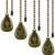 4 Pieces Bronze Pull Chains Ceiling Fan Pull Chain Extension Fan Pull Chain Pendant 12 Inch Ceiling Fan Chain Extender Ornament with Ball Fan Chain Connector -Cinnamon-