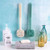 MJEMS Body Brush Back Scrubber?Lighweigh Long Handle PVC Body Bath Shower Brush Natural Bristles Cellulite Dry Skin Exfoliating Loofah Pad Brush Dry Skin Body Brush-White- MJEMS Body Brush Back Scrubber?Lighweigh Long Handle PVC Body Bath Shower Brush Natural Bristles Cellulite Dry Skin Exfoliating Loofah Pad Brush Dry Skin Body Brush-White-