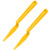 REEVAA Window Tint Tool Window Film Squeegee Corner Micro Squeegee Long Reach Application Tool Gasket Handle Squeegee Yellow Shank Squeegee for Car Window Film Installation 2PCS