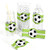GOAAAL! - Soccer - DIY Party Supplies - Baby Shower or Birthday Party DIY Wrapper Favors & Decorations - Set of 15
