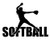 Custom Softball Vinyl Decal - Sports Bumper Sticker, for Tumblers, Laptops, Car Windows