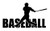 WickedGoodz Custom Vinyl Baseball Decal - Sports Sticker, for Tumblers, Laptops, Car Windows - Personalized Coach Team Decal