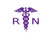 Custom RN Caduceus Nurse Decal - Personalized Nursing RN Bumper Sticker, for Walls, Tumblers, Laptops, Car Windows - Nursing LPN CNA Graduation Decal