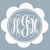 Custom Initial Monogram Vinyl Decal Bumper Sticker, for Tumblers, Laptops, Car Windows - Flower Petals Script Letter Design