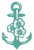 Custom Vinyl Hibiscus Boat Anchor Decal, Nautical Love Bumper Sticker, for Tumblers, Laptops, Car Windows