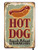 HOSNYE Hot Dog Tin Sign Vintage Tin Poster of Fresh and Fast Hot Dog with Lettering Vintage Metal Tin Signs for Men Women Wall Art Decor for Home Bars Clubs Cafes 8x12 Inch