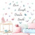 DIY Colorful Butterfly Wall Decal Love Laugh Dream Smile Quotes Wall Sticker, LASZOLA Removable Watercolor Butterflies Home Nursery Decor Art Murals Paper Decoration for Bedroom Living Room