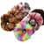 8Pcs Fuzzy Furry Artificial Rabbit Fur Faux Fur Hair Band Rope Pompom Ball Scrunchies Elastic Hair Ring Hair Tie Ponytail Holder Hair Accessories for Women Girls Gift -8 Colors-