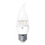 GE 60W Equivalent Soft White -2700K- High Definition CA10 Bent Tip Clear Medium Base Dimmable LED Light Bulb -2-Pack-