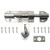 RLECS Stainless Steel Barrel Bolt Latch Padlock Hasp for Garage Door Gate Security Silver 4 Inch