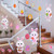 Chuangdi 55 Pieces Easter Egg Stickers Bunny Paw Chicken Stickers Easter Window Fridge Wall Clings for Easter Decor