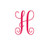 Custom Initial Monogram Vinyl Decal Bumper Sticker, for Tumblers, Laptops, Car Windows - Single Script Letter Design