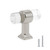 1 Pack -T Shape Acrylic Knobs Polished Nickel Drawer Pulls Knob Clear Crystal Kitchen Cabinet Knobs and Handles Nickel Single Hole Dresser Cupboard Hardware Pulls