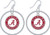 NCAA Alabama Crimson Tide Floating Logo Hoop Earrings