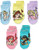 Disney girls Princess 5 Pack Shorty Casual Sock, Assorted Pastel, Shoe Size 4-8 US